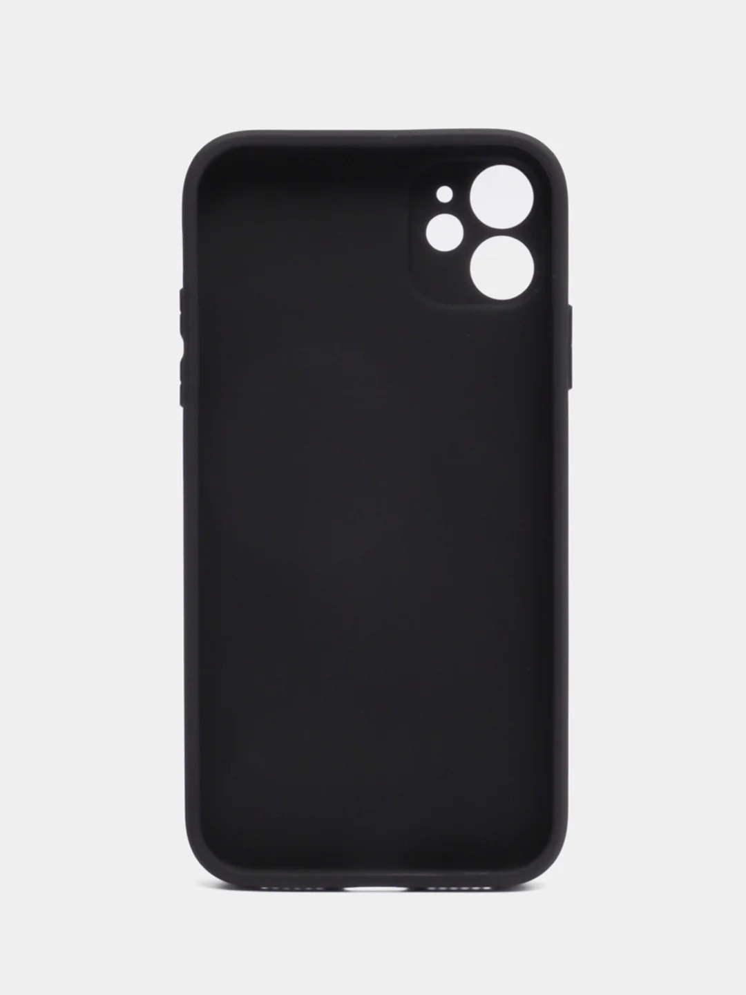 Черный чехол для iPhone 11, силиконовый, со стеклянной панелью