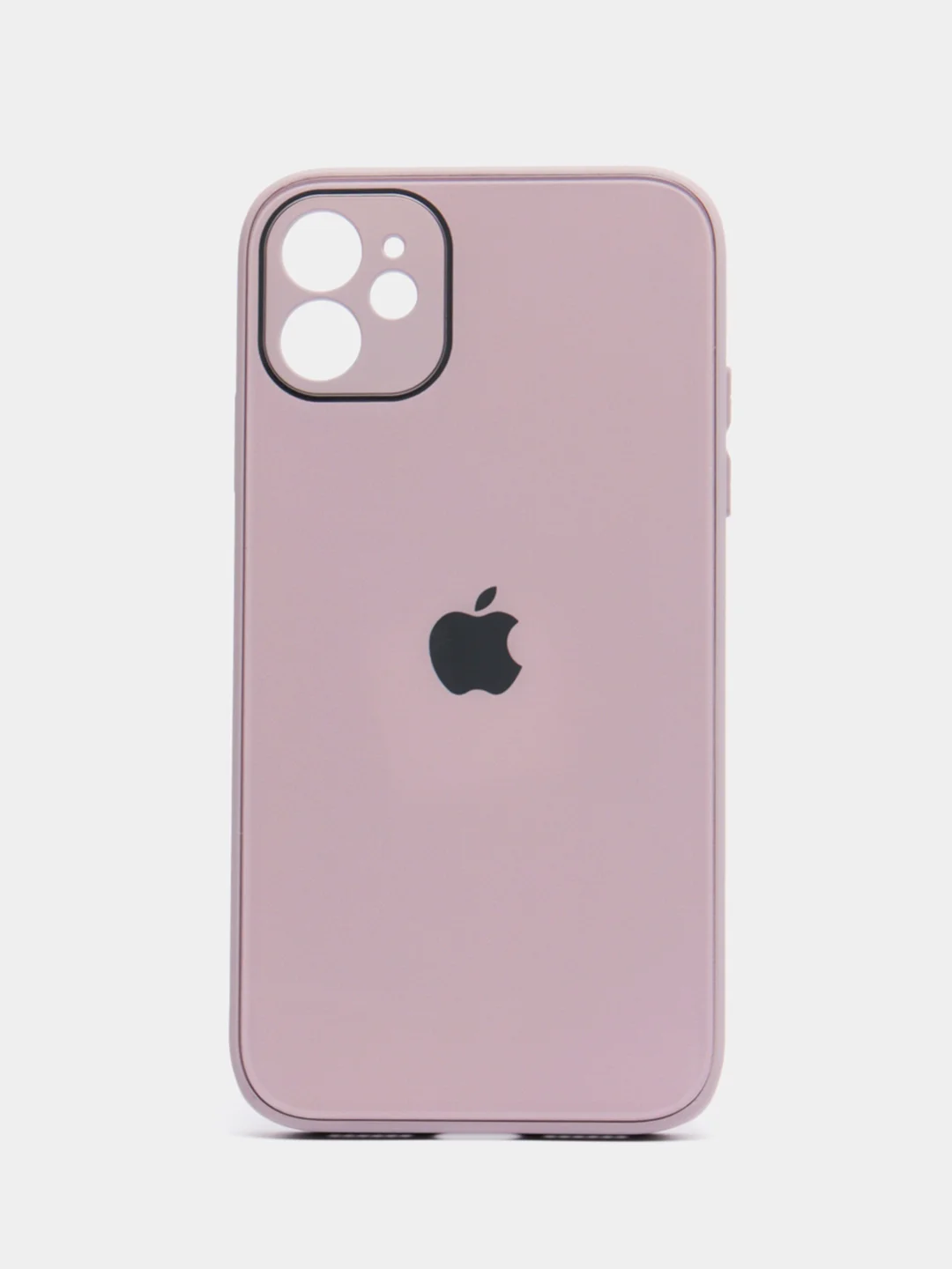 Бежевый меланж чехол для iPhone 11, силиконовый, со стеклянной панелью