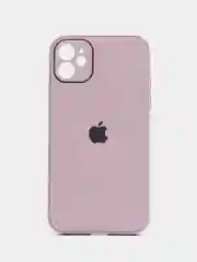 Бежевый меланж чехол для iPhone 11, силиконовый, со стеклянной панелью