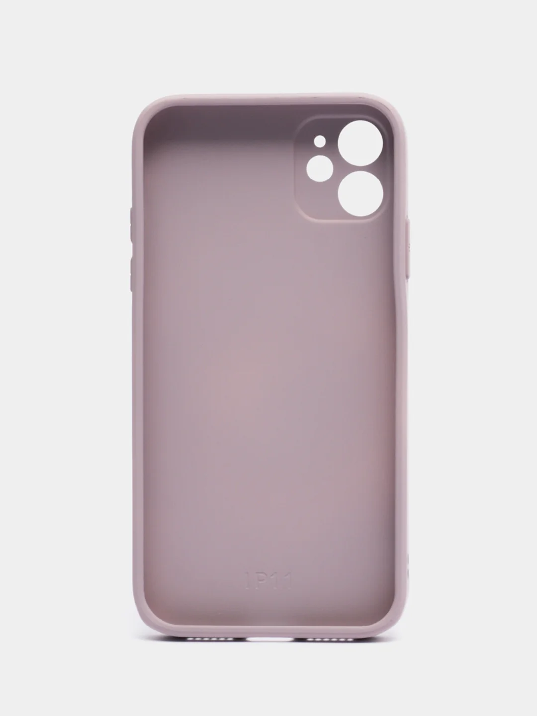 Бежевый меланж чехол для iPhone 11, силиконовый, со стеклянной панелью
