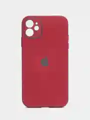 Багровый чехол для iPhone 11, силиконовый, со стеклянной панелью