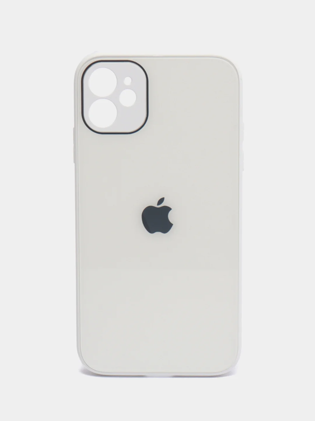 Бежевый меланж чехол для iPhone 11, силиконовый, со стеклянной панелью