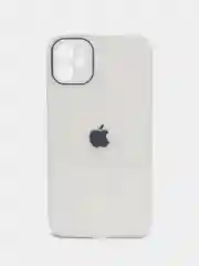 Бежевый меланж чехол для iPhone 11, силиконовый, со стеклянной панелью