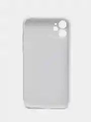 Бежевый меланж чехол для iPhone 11, силиконовый, со стеклянной панелью