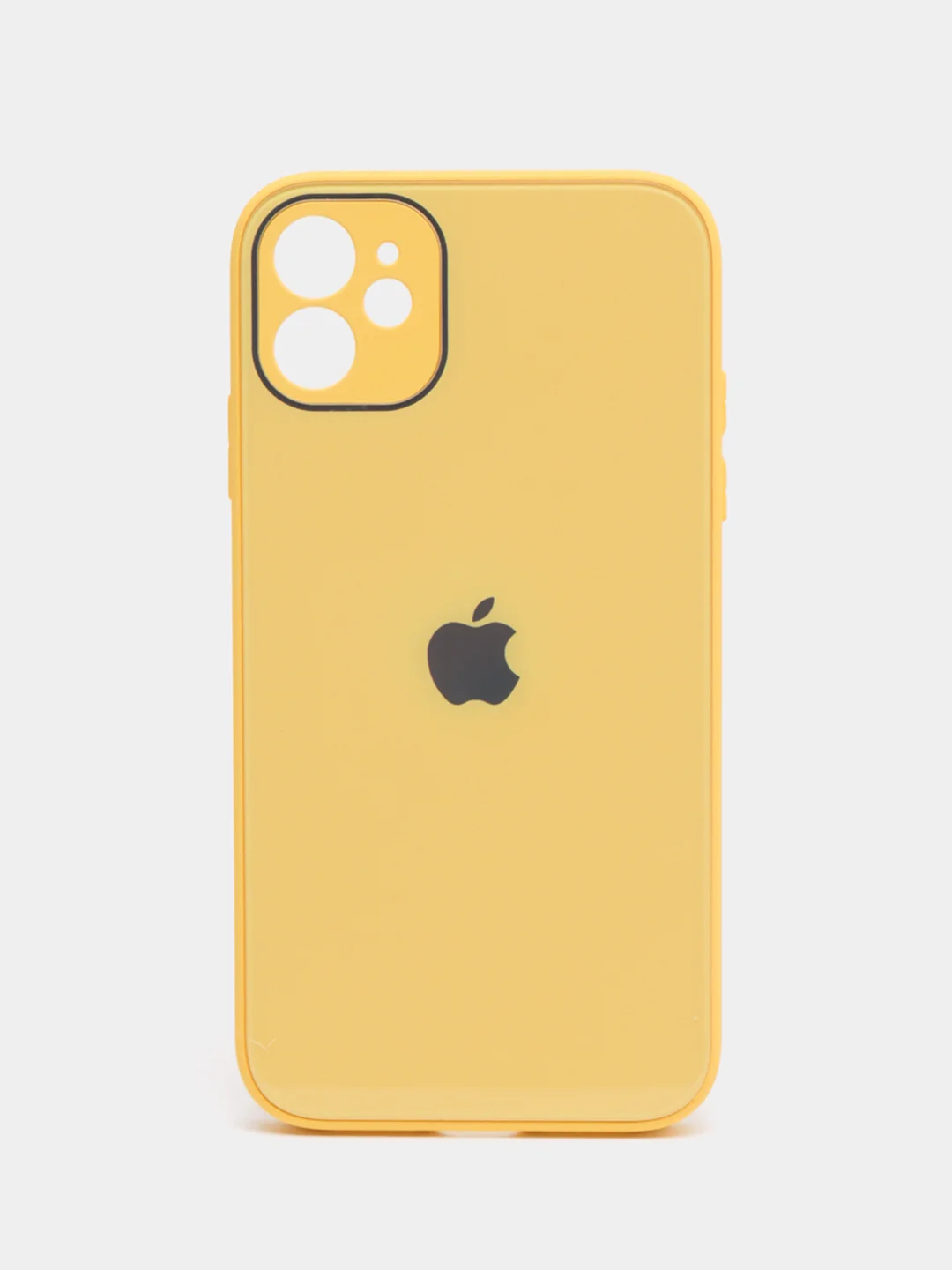 Лимонный чехол для iPhone 11, силиконовый, со стеклянной панелью