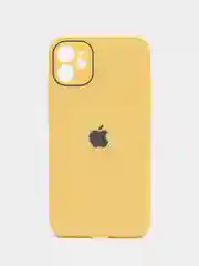 Лимонный чехол для iPhone 11, силиконовый, со стеклянной панелью