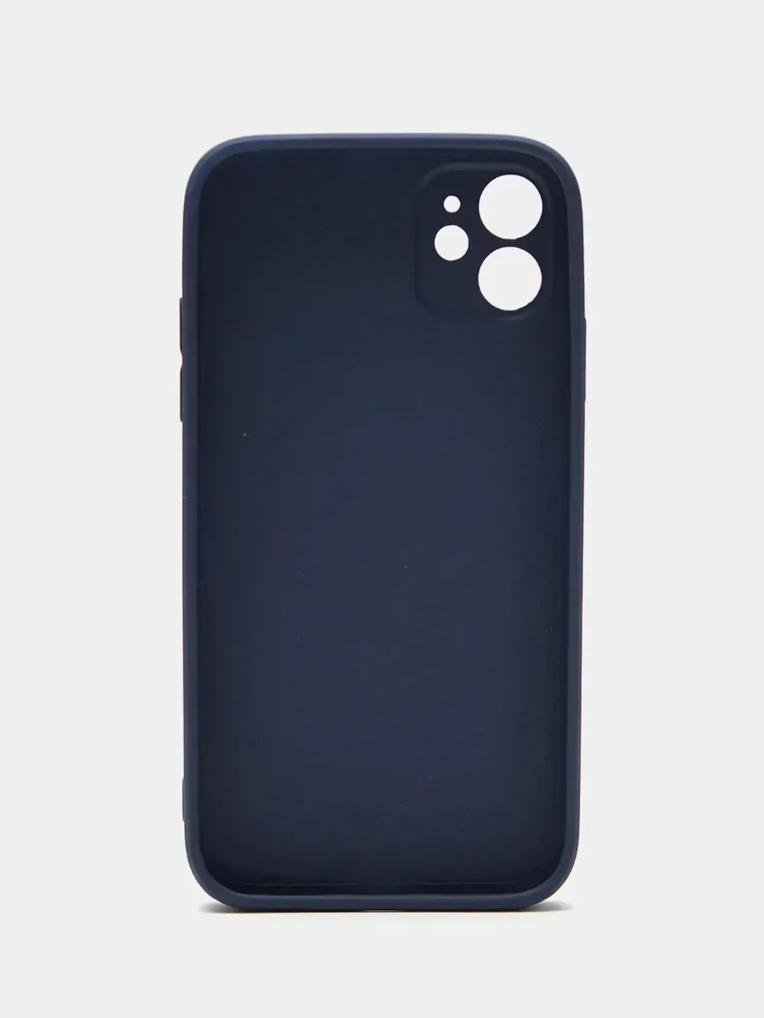 Темно-синий чехол для iPhone 11, силиконовый, со стеклянной панелью
