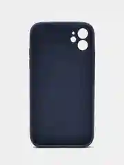 Темно-синий чехол для iPhone 11, силиконовый, со стеклянной панелью
