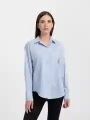 Голубой рубашка женская, оверсайз