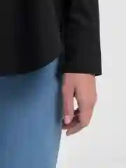 Черный рубашка женская, оверсайз