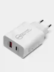 Блок питания с Type-C и USB, быстрая зарядка, 20 W
