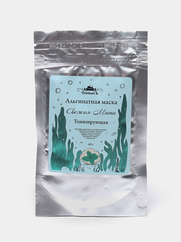 Альгинатная маска Свежая Мята (Тонизирующая), 40г. Спивакъ