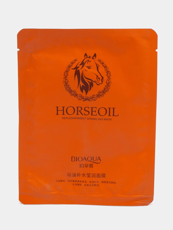 Увлажняющая тканевая маска для лица на основе лошадиного жира  Horseoil Replenishment Sparkling Mask