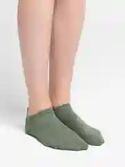 Зелёный хаки носки короткие женские "сердце"
