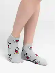 Серый носки унисекс "Микки Маус", короткие