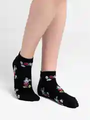 Черный носки унисекс "Микки Маус", короткие