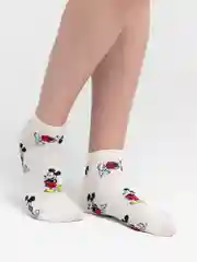 Белый носки унисекс "Микки Маус", короткие