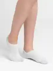 Белый следки женские, с силиконовым держателем