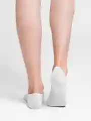 Белый следки женские, с силиконовым держателем