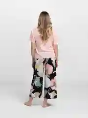 Коралловый меланж пижама вискоза In love, женская, с брюками и футболкой