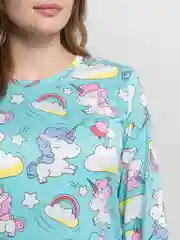 Бирюзовый пижама женская с брюками