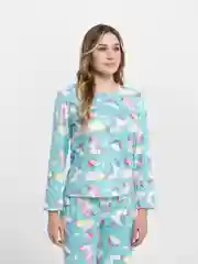 Бирюзовый пижама женская с брюками
