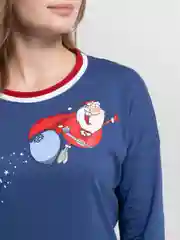 Синий комплект домашний "Санта"