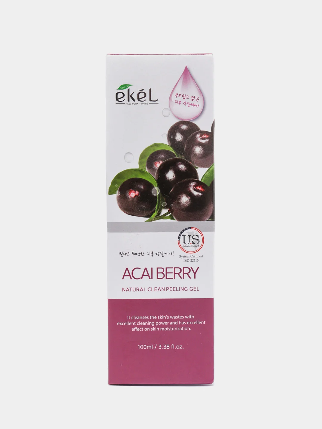 Багровый пиллинг для лица EKEL Natural Clean Peeling Gel, 100 мл