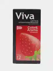 Презервативы Viva цветные ароматизированные, 12 штук