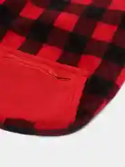 Красный толстовка для собак мелких и средних пород Zoostyle в клетку с карманом на молнии