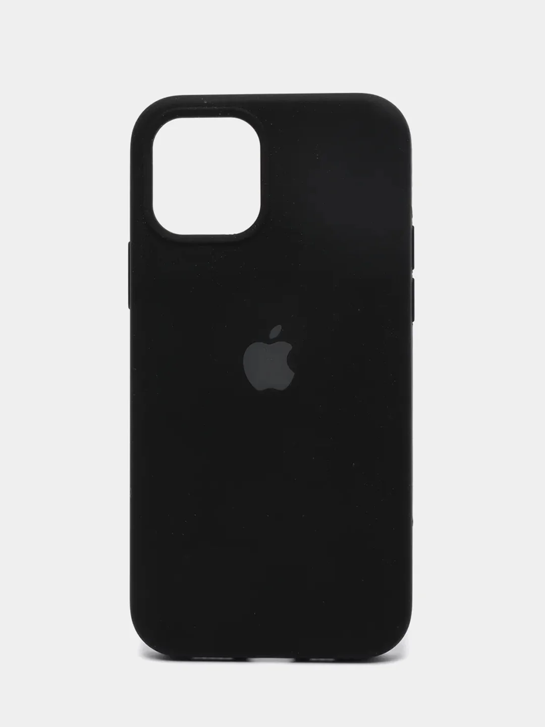 Черный чехол силиконовый Silicone Case для iPhone 12, 12 Pro, 12 Pro Max, 12 Mini