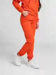Оранжевый спортивный костюм, женский, с капюшоном
