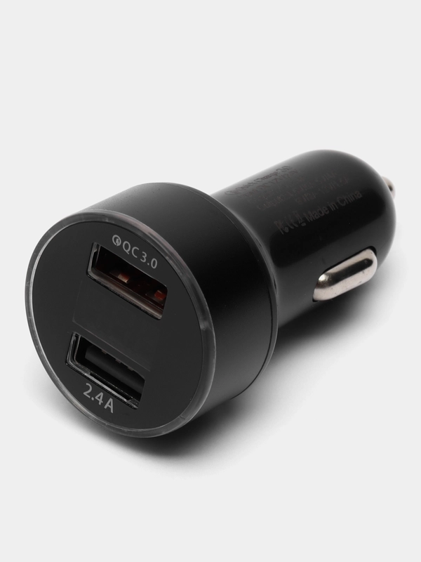 Автомобильное зарядное устройство, быстрая зарядка QC 3.0, 2 USB