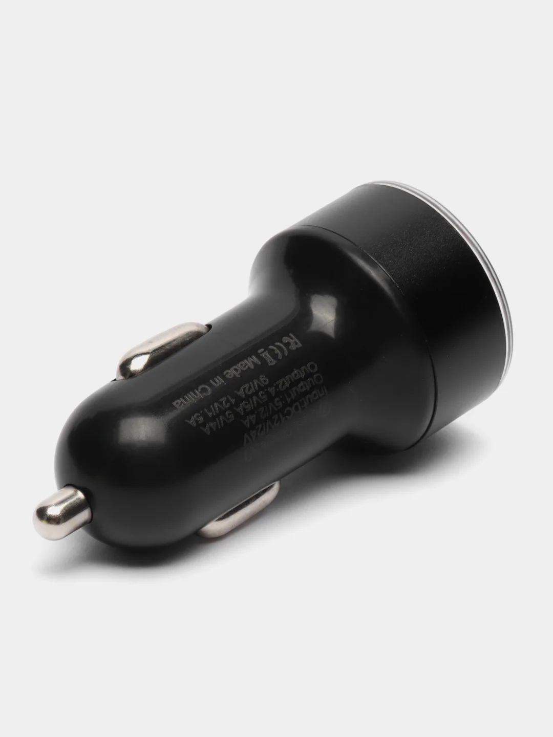 Черный автомобильное зарядное устройство, быстрая зарядка QC 3.0, 2 USB