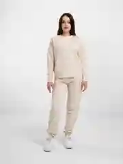 Бежевый костюм спортивный женский, комплект свитшот и брюки