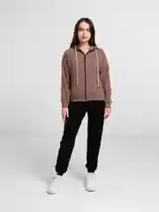 Коричневый спортивный костюм, женский, с капюшоном
