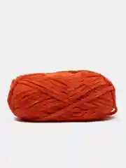 Оранжевый пряжа плюшевая Alize Velluto (Ализе Веллуто), 100 г, 68 м