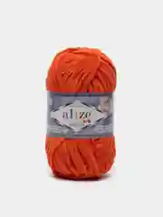 Оранжевый пряжа плюшевая Alize Velluto (Ализе Веллуто), 100 г, 68 м