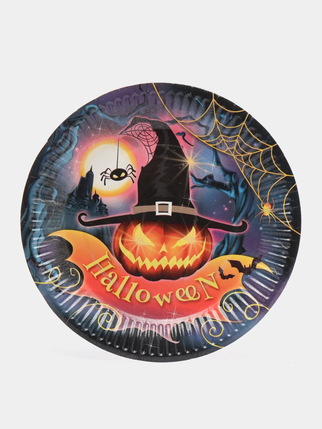 Морской набор тарелок бумажный "Вечеринка Хэллоуин", 18 см, 6 штук "Halloween"