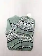 Зеленый костюм вязаный для мальчика, 80-86см