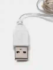 Белый гирлянда светодиодная USB, гибкая нить Роса