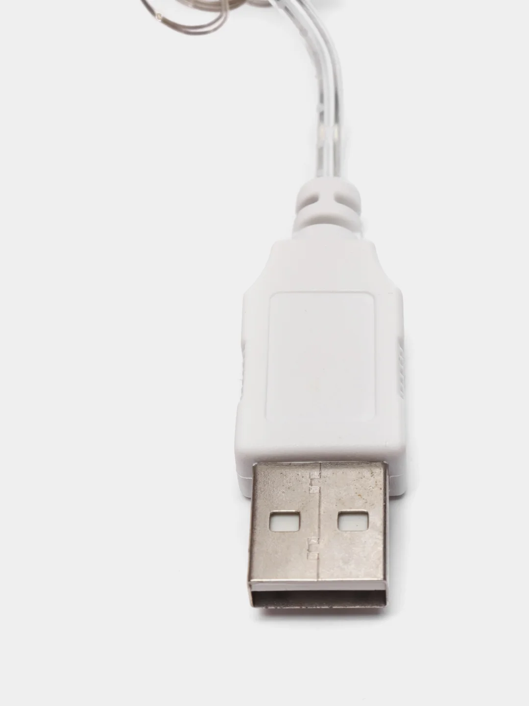 Белый гирлянда светодиодная USB, гибкая нить Роса