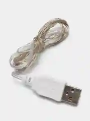 Белый гирлянда светодиодная USB, гибкая нить Роса