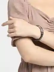 Серебряный браслет женский, силиконовый