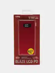 Красный внешний аккумулятор TFN BLAZE LCD PD, 22.5W, 10000 mAh
