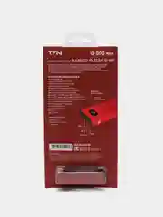 Красный внешний аккумулятор TFN BLAZE LCD PD, 22.5W, 10000 mAh