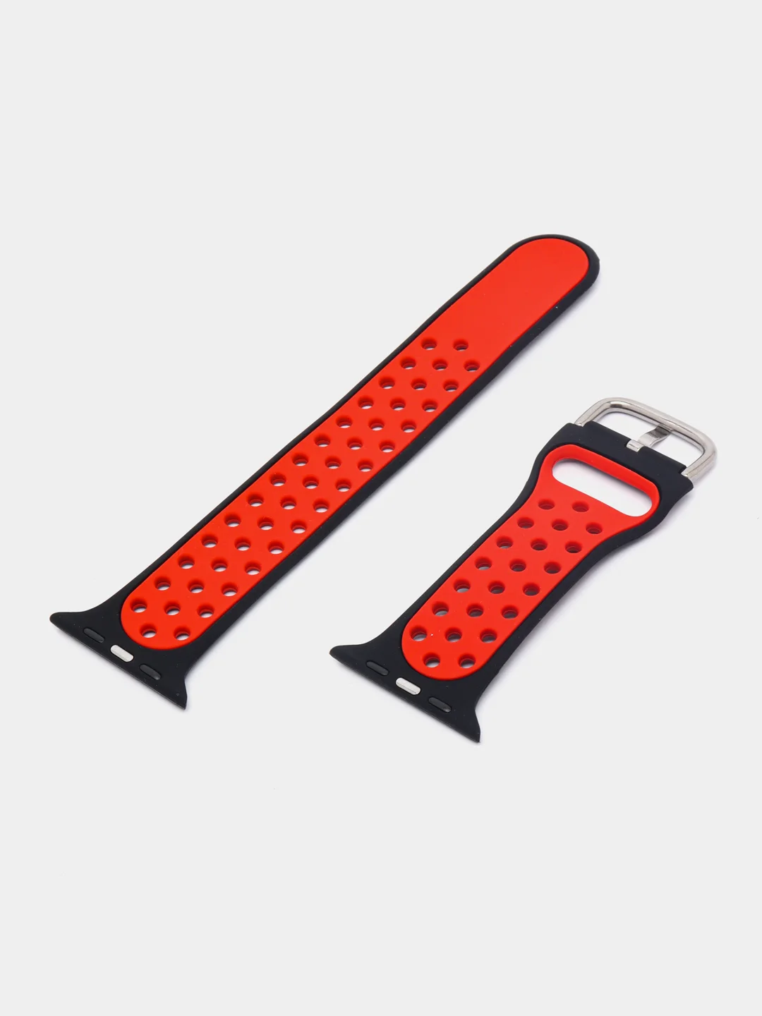 Голубой спортивный перфорированный силиконовый ремешок для часов Apple Watch  38 40 42 44 мм