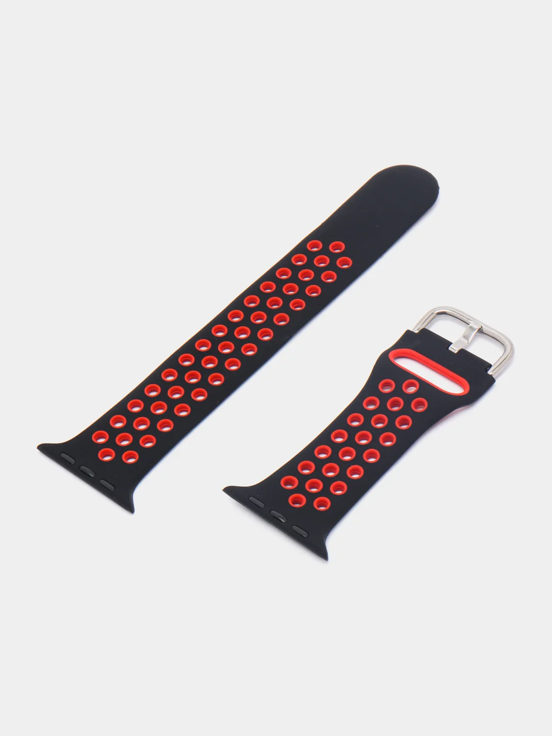 Голубой спортивный перфорированный силиконовый ремешок для часов Apple Watch  38 40 42 44 мм