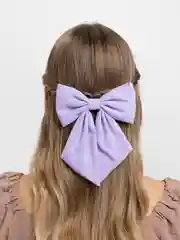 Лавандовый бант для волос, на заколке, атласный, 20 цветов