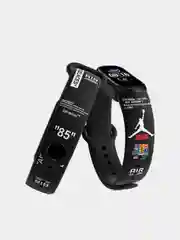 Бежевый ремешок для Xiaomi Mi Band 5, Mi Band 6  с рисунками